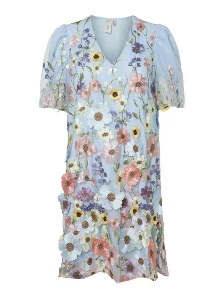 YAS Rochie cocktail Flowering celest albastru