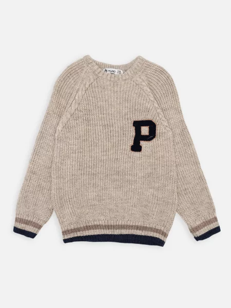 Дитячий Джемпер YUKI бавовна/поліестер бежевий