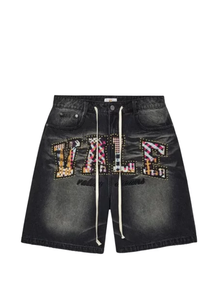 Pantaloni scurți din denim Vale negru