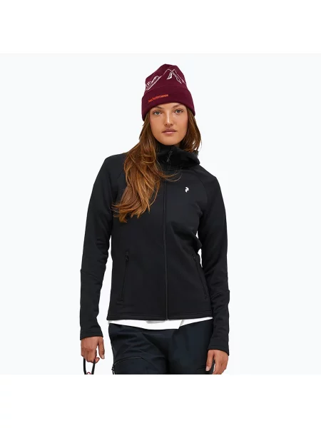 Bluză pentru femei Peak Performance Rider Essentials Zip Hood black/black negru