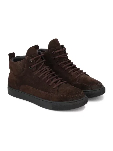 Sneakersy Kazar skórzane brązowe