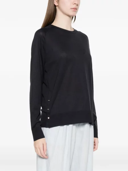 Koszulka Herno z okrągłym dekoltem niebieska