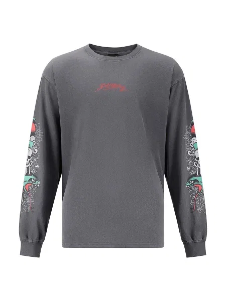 Ed Hardy Pulover gri închis / roșu negru