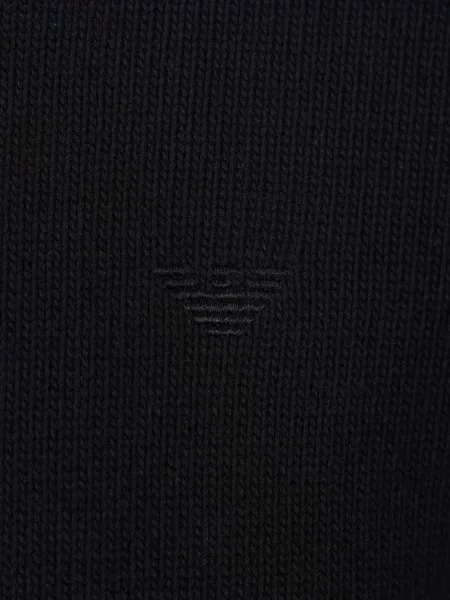 Пуловер Emporio Armani с кръгло деколте черно