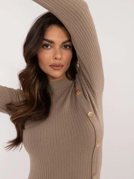 Sukienka Wool Fashion Italia garniturowa beżowa