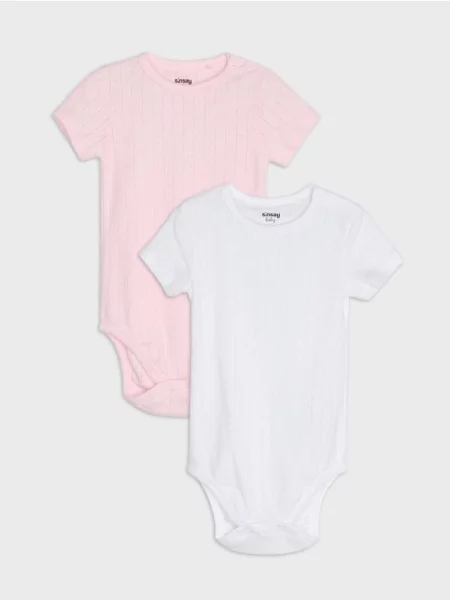 Sinsay body z vroubkovaného úpletu 2 pack bílá