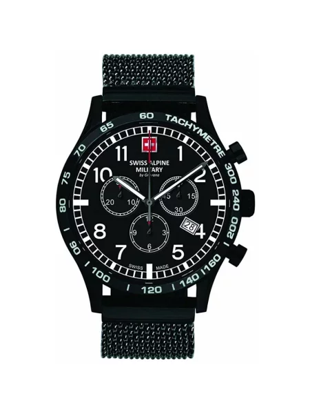 Lniany zegarek Swiss Alpine Military czarny