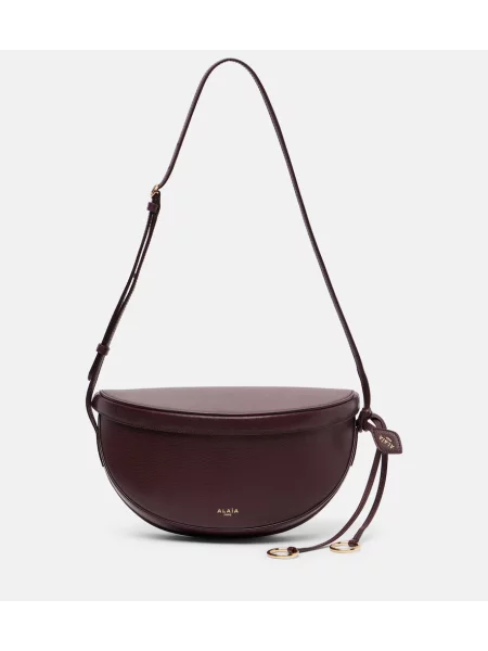 Geanta de piele Alaïa din piele bordo