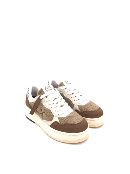 Sneakersy Sun68 skórzane beżowe