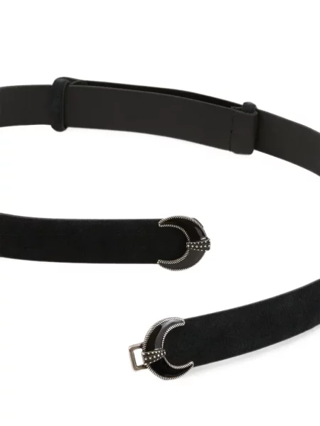 Cu centură curea Ba&sh din piele de căprioară negru