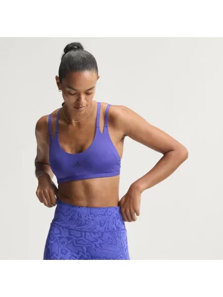 Podprsenka slehkým zpevněním Optime Workout Strappy fialová