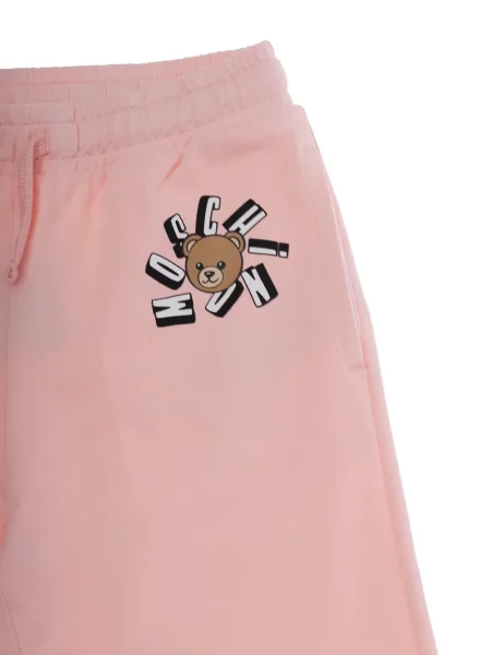 Spodnie dziecięce Moschino różowe