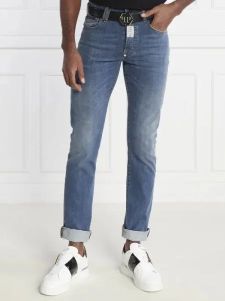 Philipp Plein Blugi Supreme | Straight fit albastru