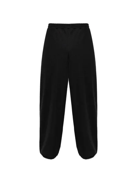 Pantaloni Moschino cu dungi cu autograf negru