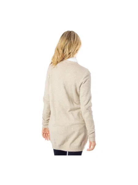 Dzianinowy sweter Vila beżowy
