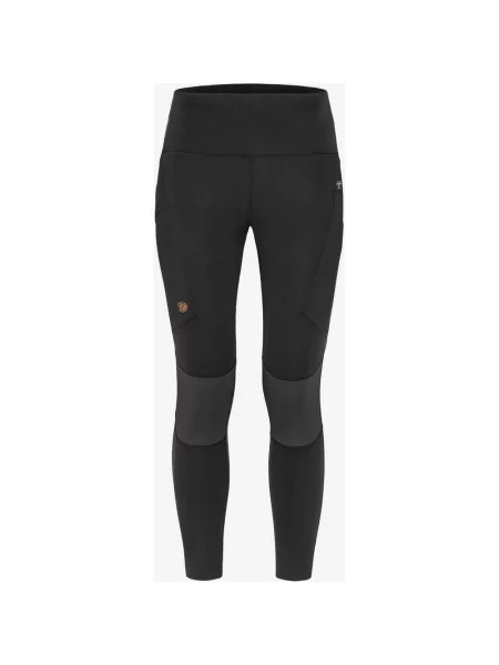 Długie rajstopy Fjällräven Abisko Trekking Pro ciemnoszare XS czarne