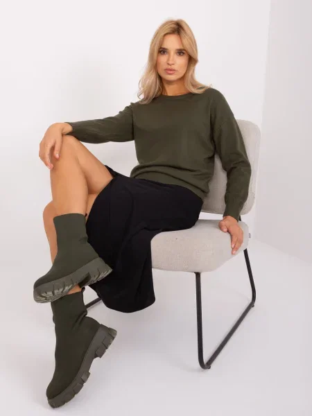 Pulover Fashionhunters kaki