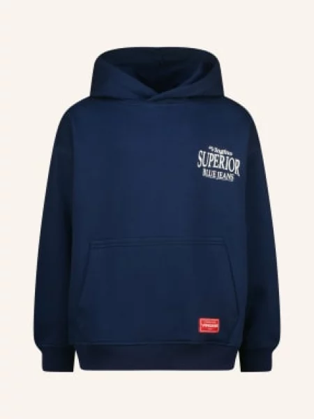 Vingino Mikina S Kapucí Noka tmavě modrá / tmavě červená bílá