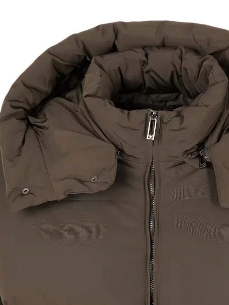 Geacă Emporio Armani cu glugă maro