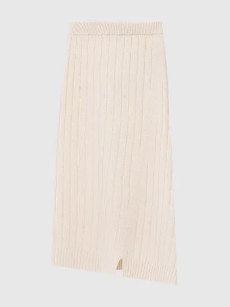 Спідниця Dejan із кашеміру з асиметрією The Row бежева