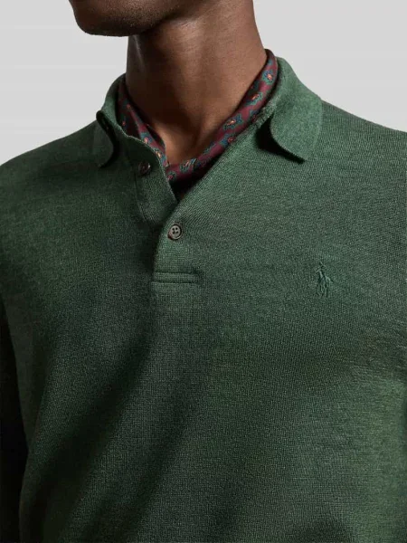 Sweter w kroju regular fit z czystej wełny Polo Ralph Lauren zielony