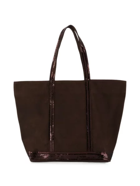 Geantă shopper Vanessa Bruno cu paiete maro