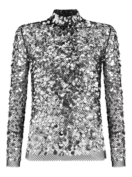 Top Tom Ford cu paiete argintiu