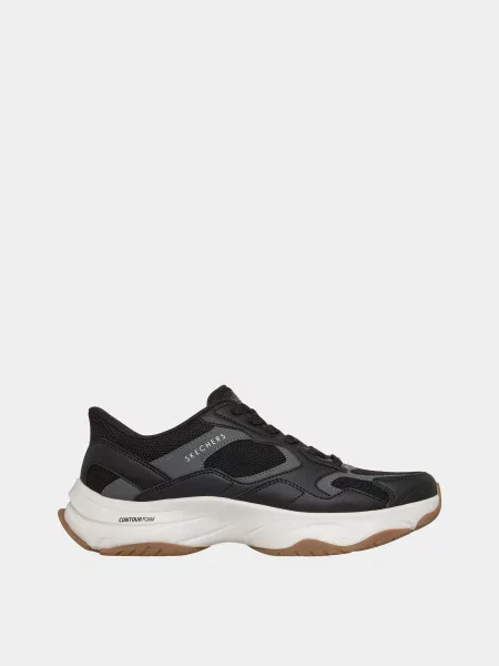 Кожаные повседневные кроссовки Skechers черные