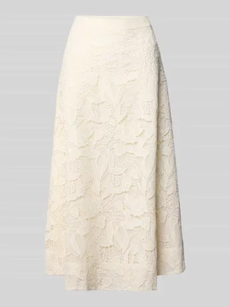 Spódnica midi z koronki o linii a Oui