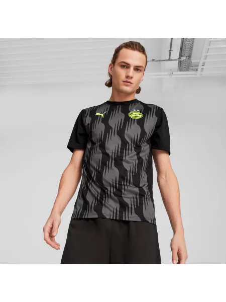 PUMA Męska Koszulka Przedmeczowa Z Krótkim Rękawem PSV Eindhoven czarny