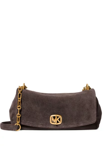 Geantă Michael Kors din piele de căprioară maro