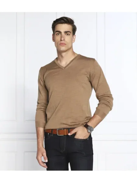 Oscar Jacobson de lână pulover maro