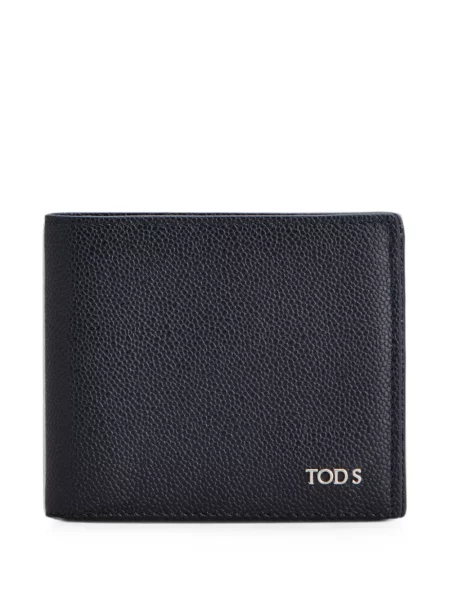 Portofel Tod's din piele cu autograf albastru