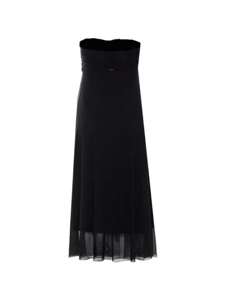Rochie maxi Twinset evazată negru