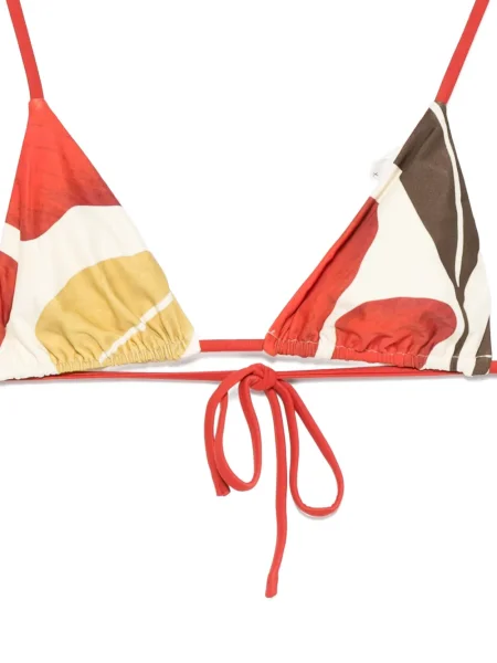 Bikini Sir cu model floral cu imagine roșu