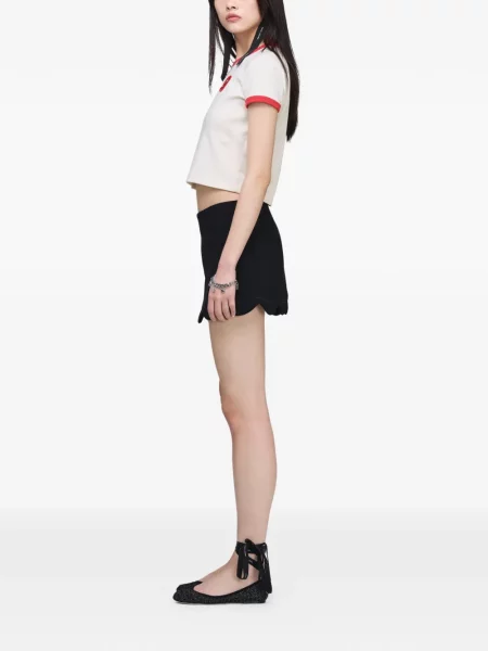 Fusta mini Marc Jacobs cu broderie negru