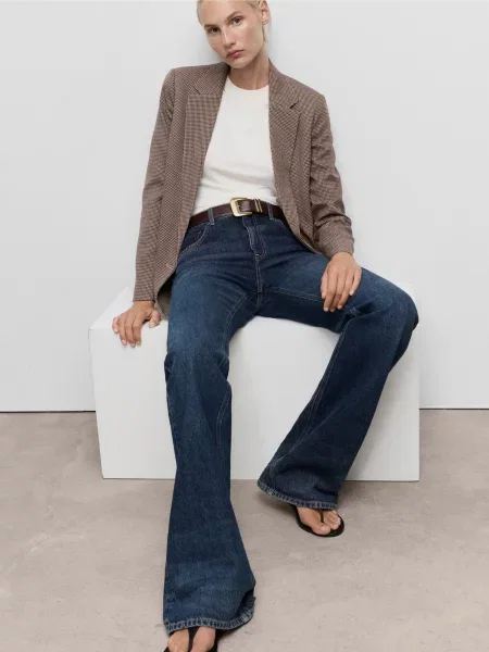 Пиджак Mango бордовый