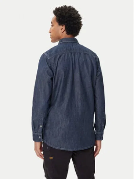 G-Star Raw džínsová košeľa Tmavomodrá modrá