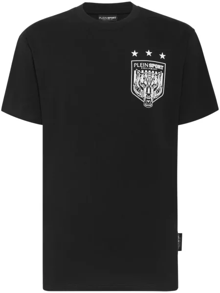 Tricou Plein Sport cu imagine cu dungi de tigru negru