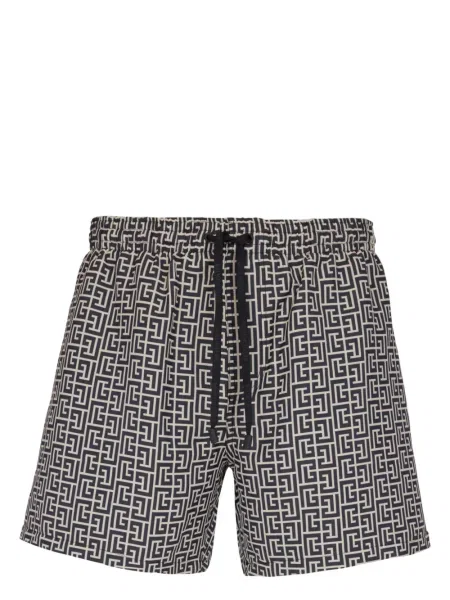 Spodní díl plavek Balmain s potiskem černý