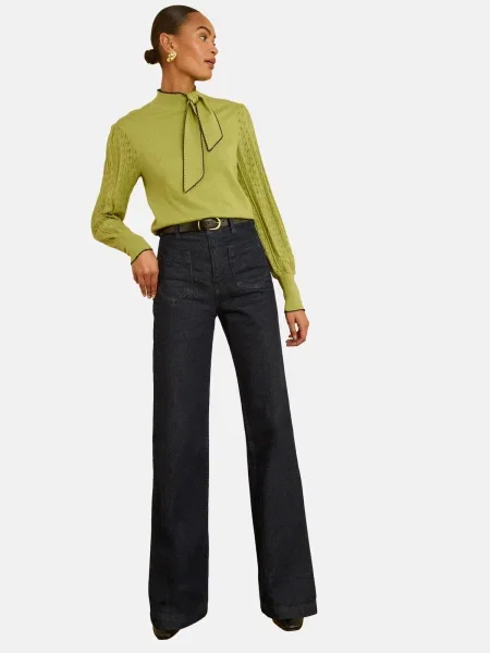 Love & roses Pulover kaki negru