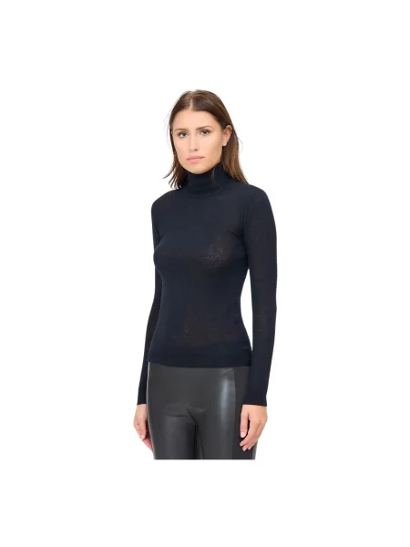 Sweter z golfem Ermanno Scervino wełniany do golfa czarny