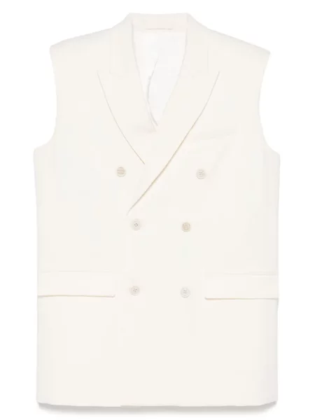 Kamizelka Wardrobe.nyc dwurzędowa biała