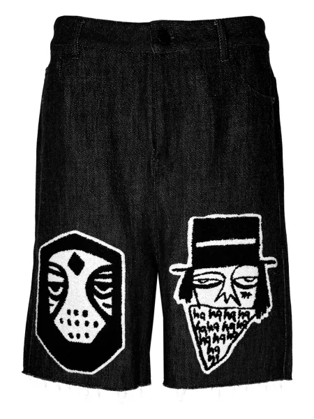 Pantaloni scurți Haculla cu aplicații negru