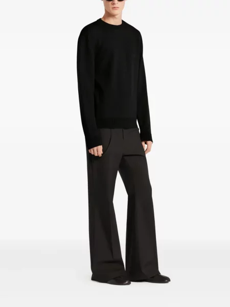 Pulover Courreges cu decolteu rotund negru