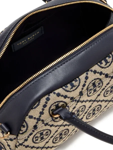 Mini geantă Tory Burch mini cu autograf albastru