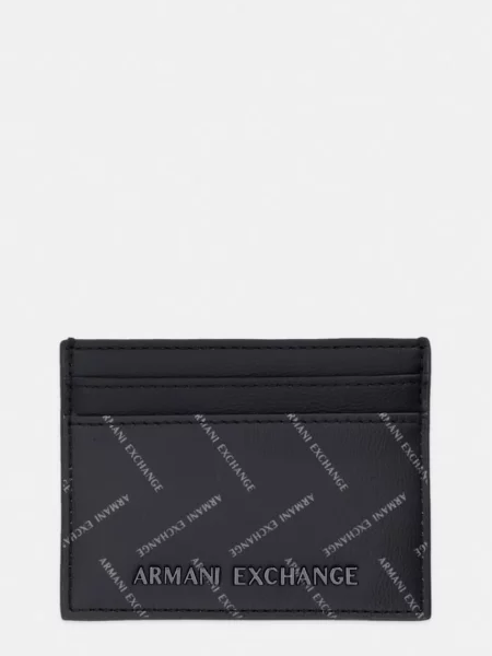 Armani Exchange etui na karty czarny