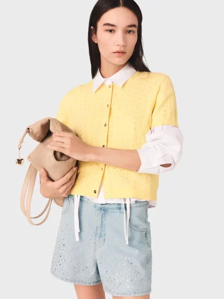 Джинсові шорти Maje блакитні