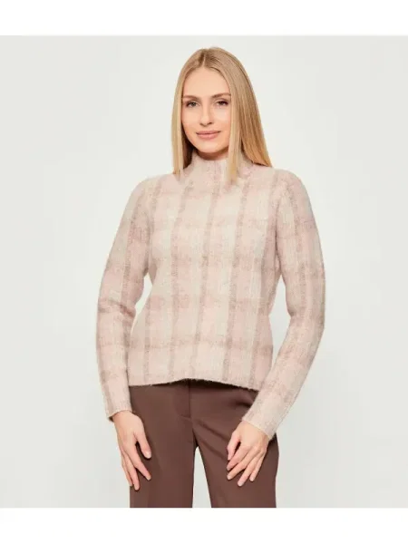 Pulover Joop! de lână cu guler înalt bej