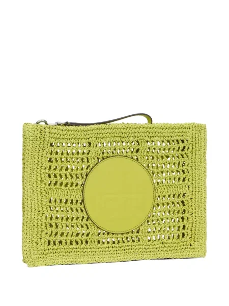 Geantă plic Tory Burch cu autograf verde